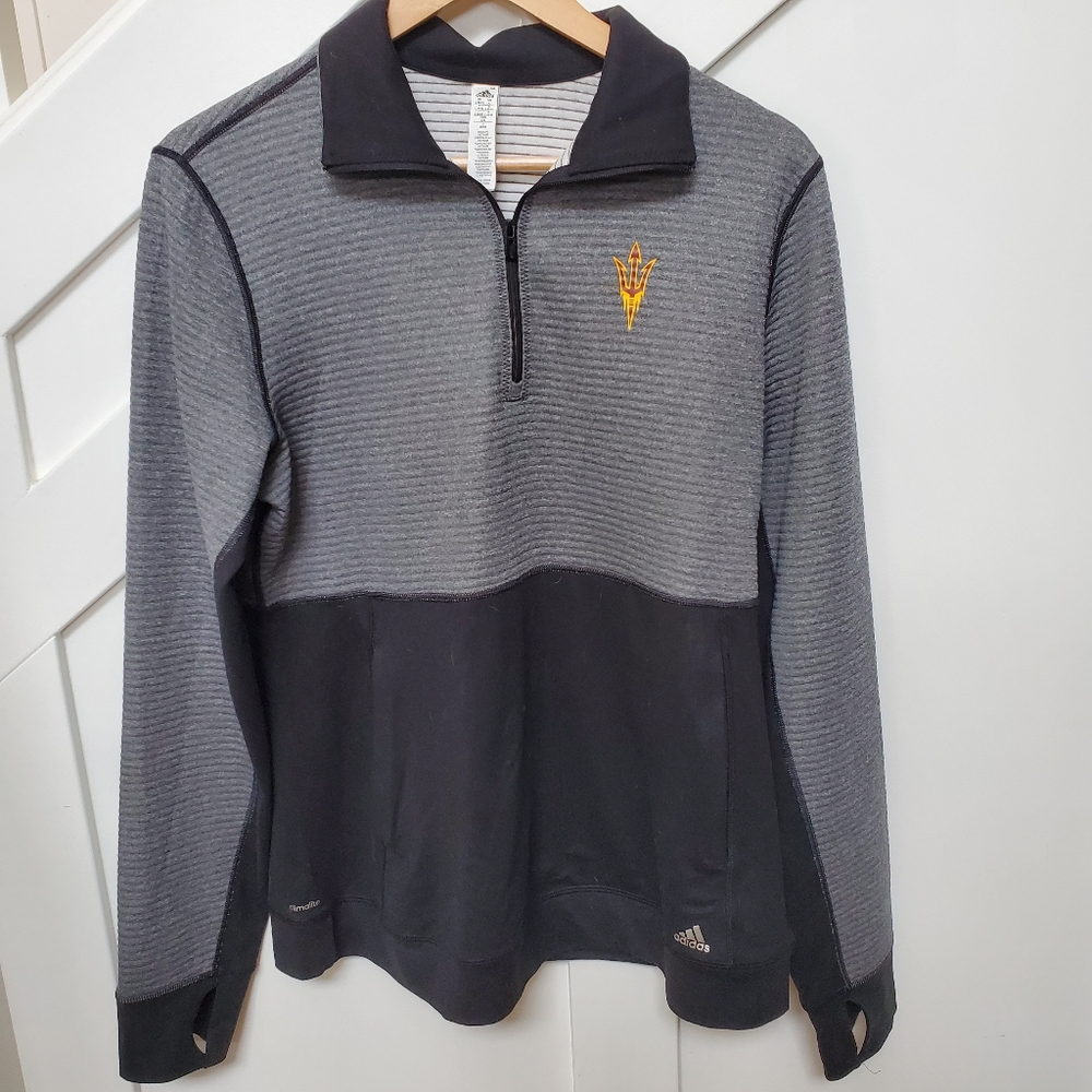 Arizona State University Sun Devils Adidas Black and Gray Pullover